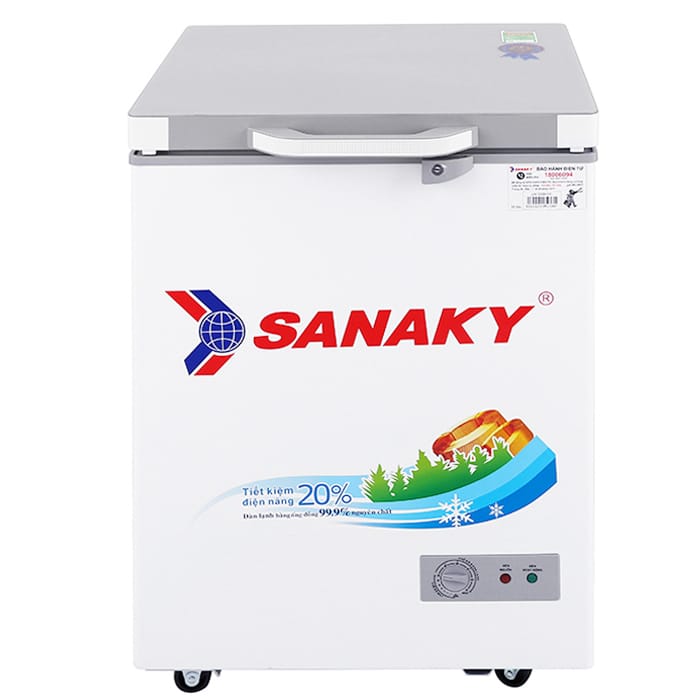 Tủ Đông Nhỏ Gọn Mặt Kính Cường Lực Sanaky VH-1599HYK 100 Lít