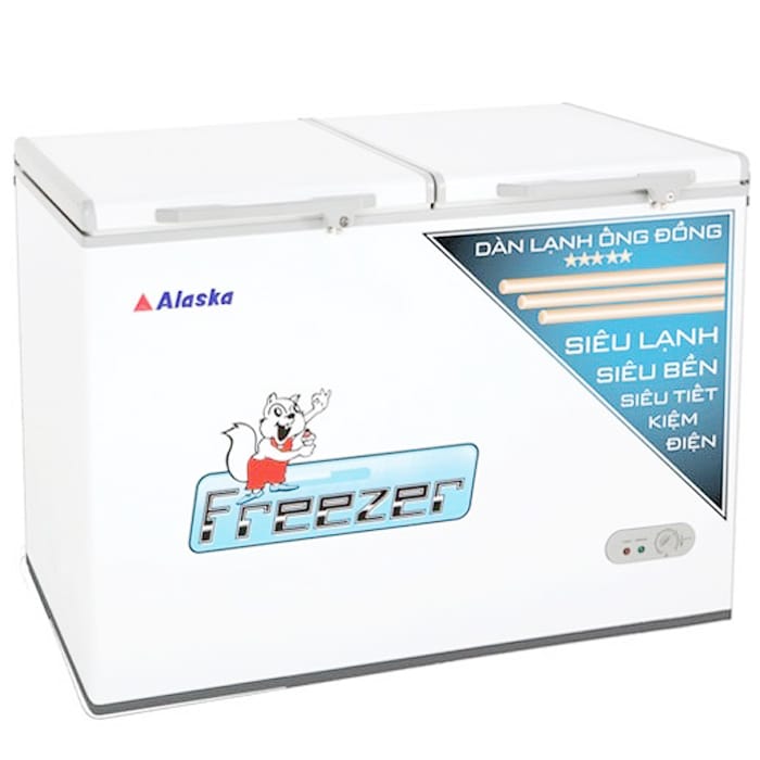 Tủ Đông 2 Ngăn Cho Quán Ăn Alaska BCD-5068C (500 Lít)