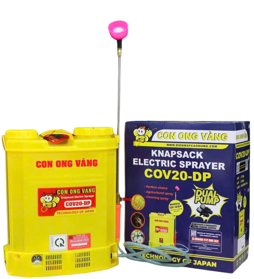 Bình phun thuốc 20 lít hai bơm Con Ong Vàng COV20-DP