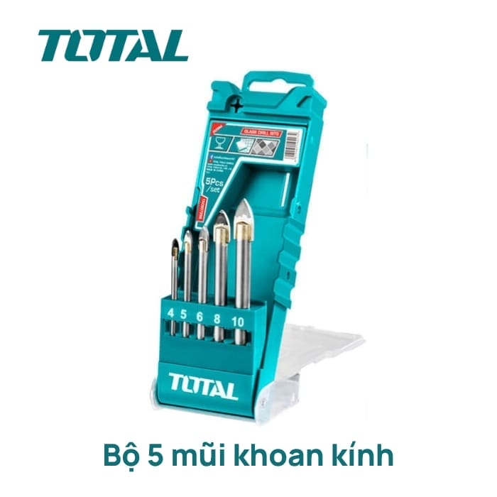 Bộ 5 Mũi Khoan Kính Total TACSD7256