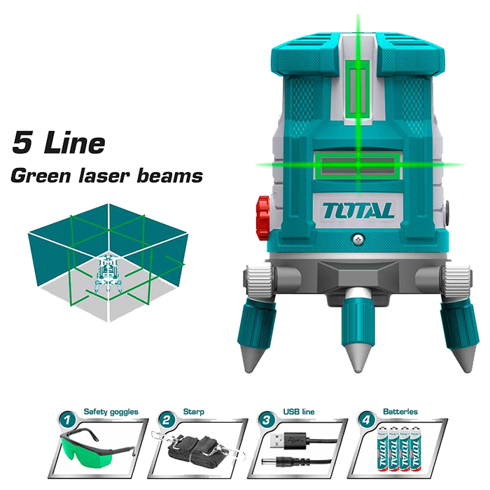 Máy Cân Bằng Laser 5 Tia Xanh Total TLL305205