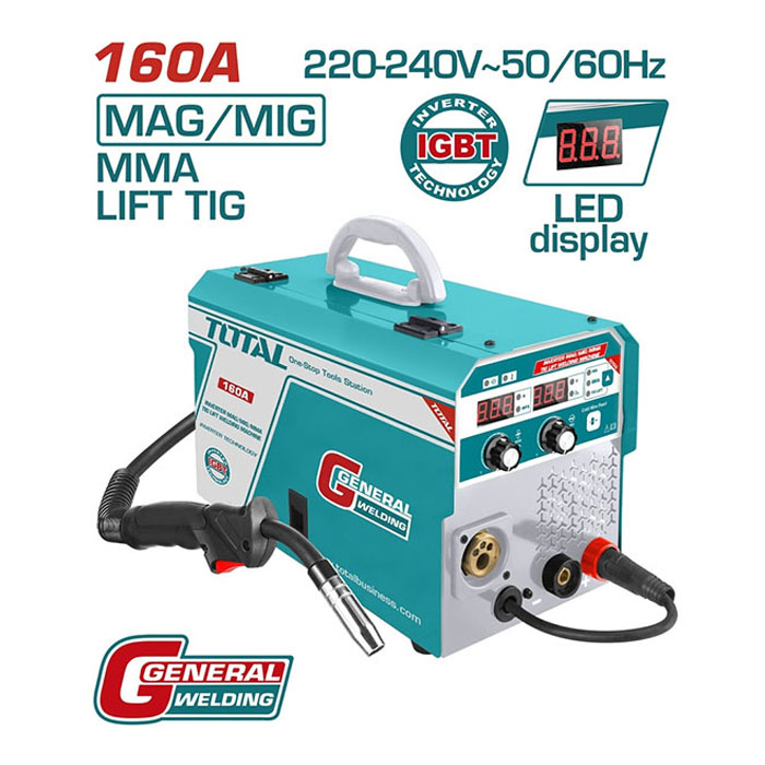 Máy hàn lift MAG/MIG/MMA/TIG Inverter 160A/80V Total TMGT1601