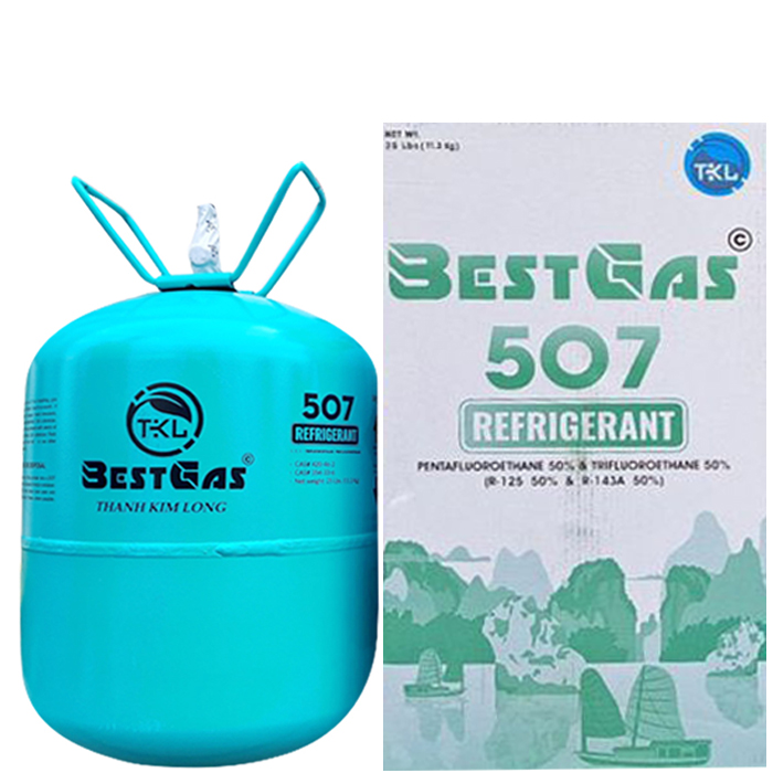 Môi chất gas lạnh R507 Bestgas Ấn Độ Bình 11.3 Kg