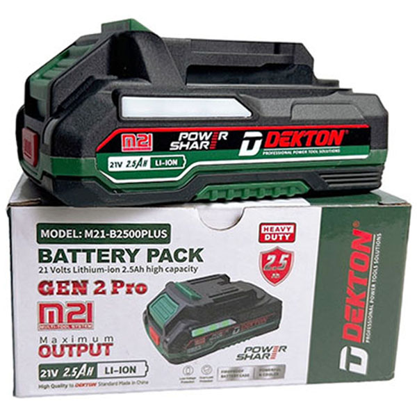 Pin Dekton 21V/2.5Ah M21-B2500PLUS